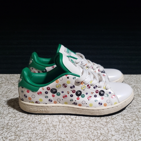 Adidas Stan Smith Pool Ball Casual Lace Up Sneakers Shoes Size 4 - Picture 7 of 7